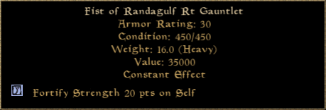 Fist of Randagulf Rt Gauntlet